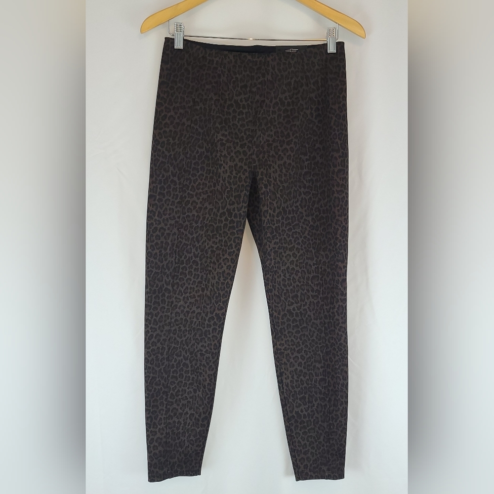 Liverpool Carolyn Leopard Printed Leggings, Brown /Black, size 8P